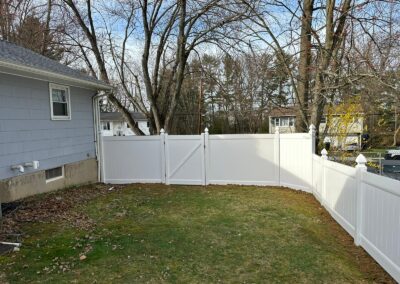 Vinyl fence by Fence Imperial, showcasing a sleek and modern design with low-maintenance features for a contemporary look.