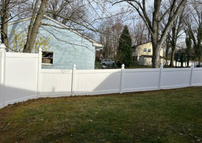 Vinyl fence by Fence Imperial, showcasing a sleek and modern design with low-maintenance features for a contemporary look.