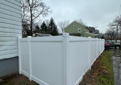 Vinyl fence by Fence Imperial, showcasing a sleek and modern design with low-maintenance features for a contemporary look.