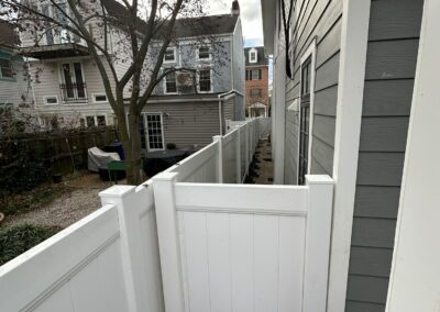 Vinyl fence by Fence Imperial, showcasing a sleek and modern design with low-maintenance features for a contemporary look.