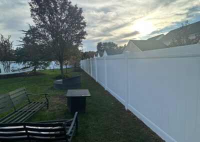 Vinyl fence by Fence Imperial, showcasing a sleek and modern design with low-maintenance features for a contemporary look.