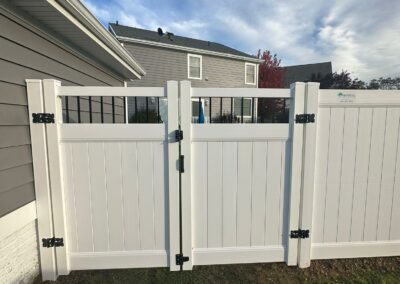 Vinyl fence by Fence Imperial, showcasing a sleek and modern design with low-maintenance features for a contemporary look.