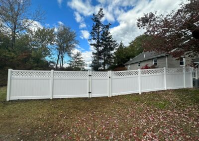 Vinyl fence by Fence Imperial, showcasing a sleek and modern design with low-maintenance features for a contemporary look.