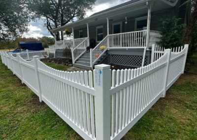 Vinyl fence by Fence Imperial, showcasing a sleek and modern design with low-maintenance features for a contemporary look.