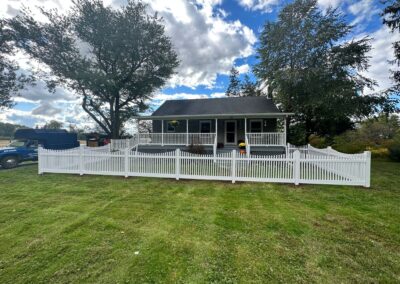 Vinyl fence by Fence Imperial, showcasing a sleek and modern design with low-maintenance features for a contemporary look.