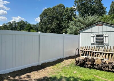 Vinyl fence by Fence Imperial, showcasing a sleek and modern design with low-maintenance features for a contemporary look.