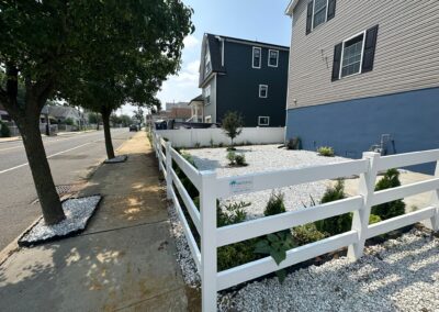 Vinyl fence by Fence Imperial, showcasing a sleek and modern design with low-maintenance features for a contemporary look.