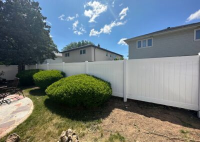 Vinyl fence by Fence Imperial, showcasing a sleek and modern design with low-maintenance features for a contemporary look.