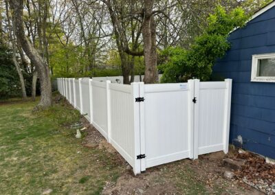 Vinyl fence by Fence Imperial, showcasing a sleek and modern design with low-maintenance features for a contemporary look.