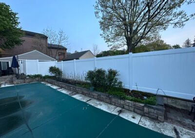 Vinyl fence by Fence Imperial, showcasing a sleek and modern design with low-maintenance features for a contemporary look.