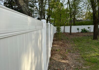 Vinyl fence by Fence Imperial, showcasing a sleek and modern design with low-maintenance features for a contemporary look.