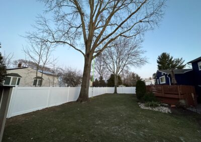 Vinyl fence by Fence Imperial, showcasing a sleek and modern design with low-maintenance features for a contemporary look.