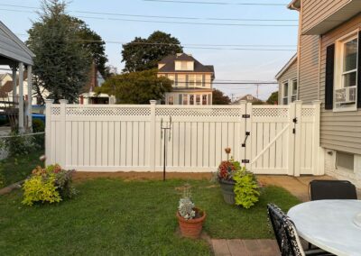 Vinyl fence by Fence Imperial, showcasing a sleek and modern design with low-maintenance features for a contemporary look.