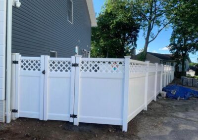 Vinyl fence by Fence Imperial, showcasing a sleek and modern design with low-maintenance features for a contemporary look.