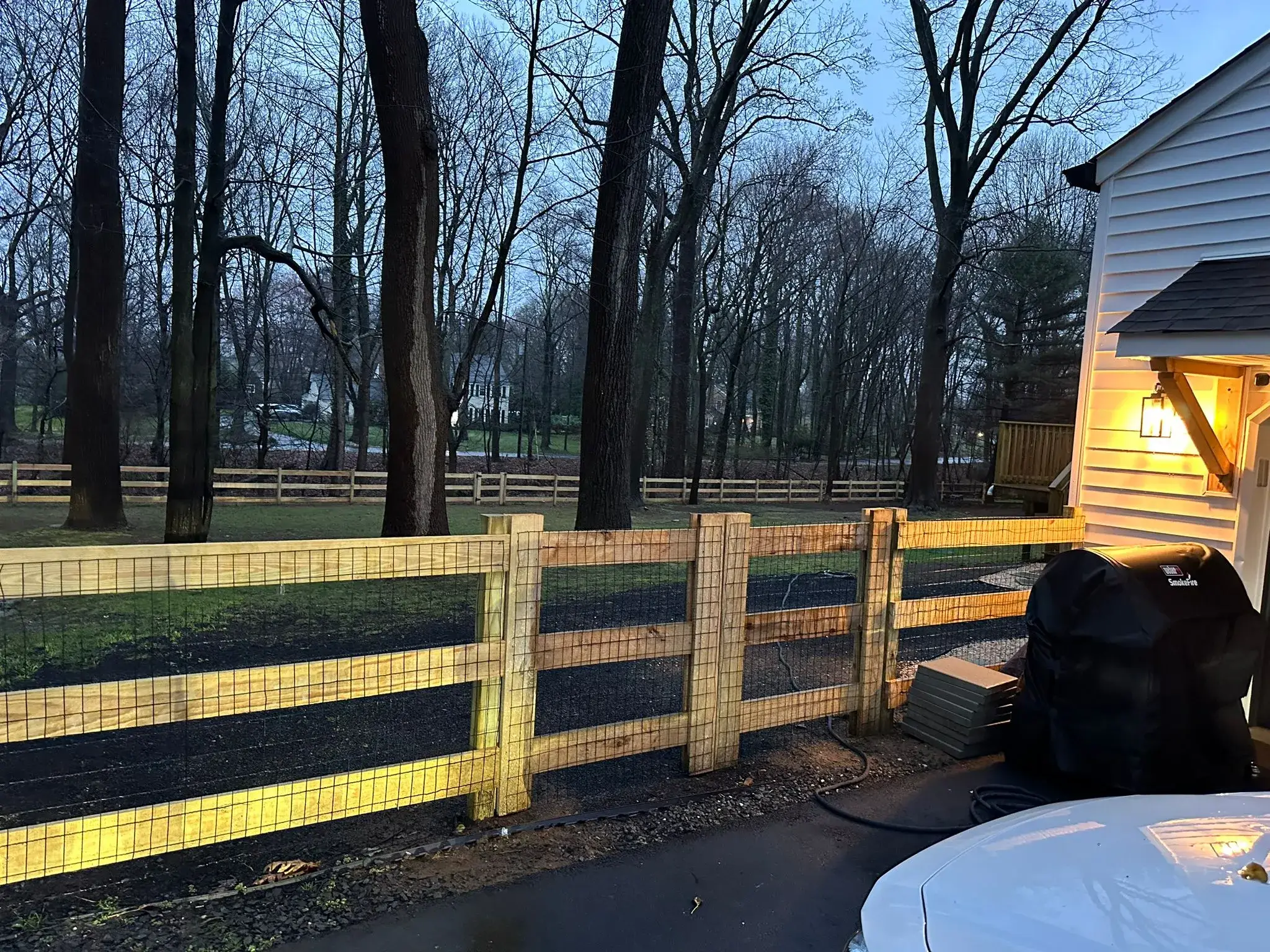 Fence Imperial team of experts working on high-quality fencing installations, showcasing professionalism and craftsmanship in New Jersey.